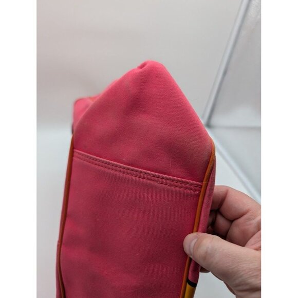 Coach Bonnie Cashin Tote Bag 13379 Canvas Leather Madison Ave Fuchsia Orange - Picture 15 of 16